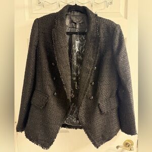 Chic WHBM Black Women's Tweed Blazer